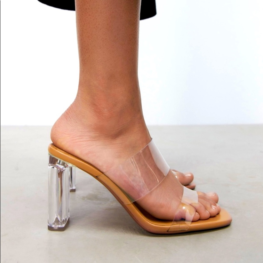 Zara basics collection clear heel